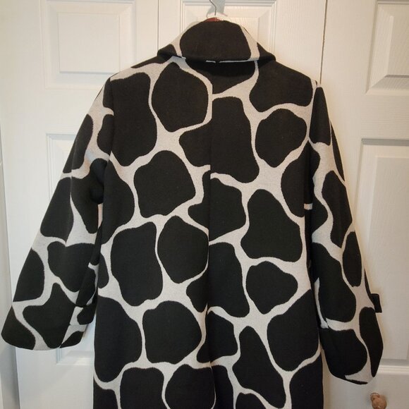 ANN TAYLOR Wool Blend Giraffe Print Mac Coat - Picture 10 of 14